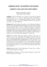 Alberto Lista y el espíritu de partido / Manuel Carbajosa Aguilera | Biblioteca Virtual Miguel de Cervantes
