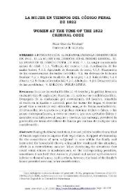La mujer en tiempos del código penal de 1822 / Pilar García Trobat | Biblioteca Virtual Miguel de Cervantes