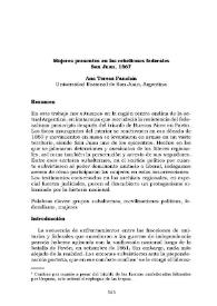 Mujeres presentes en las rebeliones federales. San Juan, 1867 / Ana Teresa Fanchin | Biblioteca Virtual Miguel de Cervantes