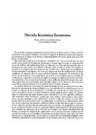 Novela histórica femenina / María del Carmen Bobes Naves | Biblioteca Virtual Miguel de Cervantes