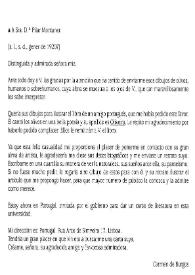 Carta de Carmen de Burgos a Pilar Montaner. Lisboa, enero, 1920 | Biblioteca Virtual Miguel de Cervantes