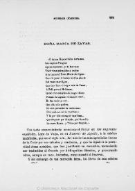 Doña María de Zayas  / Juan de Dios de la Rada y Delgado | Biblioteca Virtual Miguel de Cervantes