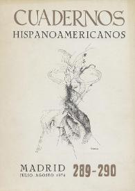 Cuadernos Hispanoamericanos. Núm. 289-290, julio-agosto 1974 | Biblioteca Virtual Miguel de Cervantes