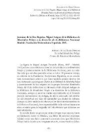 Jerónimo de la Hoz Regules. "Miguel Artigas: de la Biblioteca de Menéndez Pelayo a la dirección de la Biblioteca Nacional". Madrid. Fundación Universitaria Española. 2017 [reseña bibliográfica]

 / Antonio De los Bueis Güemes  | Biblioteca Virtual Miguel de Cervantes