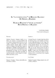 El “alcionismo jovial” de Mariano Baquero: de Ortega a Baquero / Luis Beltrán Almería | Biblioteca Virtual Miguel de Cervantes