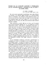 Raíces de la canción sefardí y problemas de su interpretación a propósito de un disco de Sofía Noël / Letizia Arbeteta | Biblioteca Virtual Miguel de Cervantes