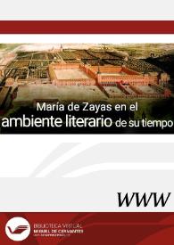 María de Zayas en el ambiente literario de su tiempo / Elizabeth Treviño Salazar | Biblioteca Virtual Miguel de Cervantes