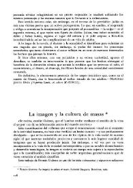 La imagen y la cultura de masas  / A. G. F. | Biblioteca Virtual Miguel de Cervantes