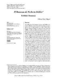 "El Rousseau de Norberto Bobbio"  / Alfonso Ruiz Miguel | Biblioteca Virtual Miguel de Cervantes
