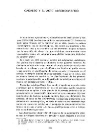 Cadalso y el acto autobiográfico  / María Embeita    | Biblioteca Virtual Miguel de Cervantes