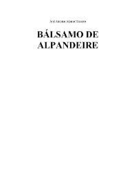 Bálsamo de Alpandeire / José Antonio Alonso Navarro | Biblioteca Virtual Miguel de Cervantes