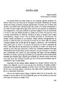 "Doña Luz"   / Rafael Castilla | Biblioteca Virtual Miguel de Cervantes