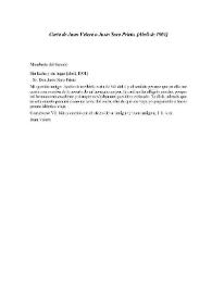 Carta de Juan Valera a Justo Saro Prieto. [Abril de 1901] | Biblioteca Virtual Miguel de Cervantes