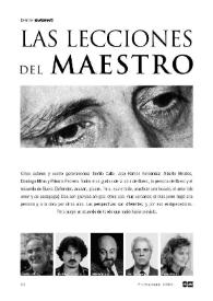 Las lecciones del maestro  / Teófilo Calle, José Ramón Fernández Domínguez, Alberto Miralles, Domingo Miras, Paloma Pedrero   | Biblioteca Virtual Miguel de Cervantes
