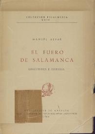 El Fuero de Salamanca: lingüística e historia / Manuel Alvar | Biblioteca Virtual Miguel de Cervantes