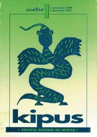 Kipus: Revista Andina de Letras y Estudios Culturales. Núm. 4, 1995 / 1996 | Biblioteca Virtual Miguel de Cervantes