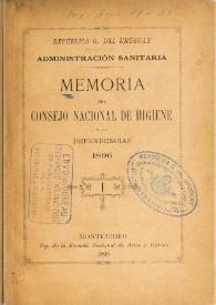 Memoria del consejo nacional de higiene y sus dependencias | Biblioteca Virtual Miguel de Cervantes