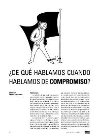 ¿De qué hablamos cuando hablamos de compromiso? / Santiago Martín Bermúdez | Biblioteca Virtual Miguel de Cervantes