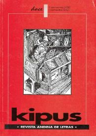 Kipus: Revista Andina de Letras y Estudios Culturales. Núm. 12, 2000 / 2001 | Biblioteca Virtual Miguel de Cervantes