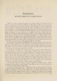 Prólogo: Mi recuerdo de "Garcilaso" / Leopoldo de Luis | Biblioteca Virtual Miguel de Cervantes