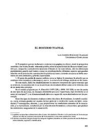 El discurso teatral  / Luis Alberto Hernando Cuadrado  | Biblioteca Virtual Miguel de Cervantes