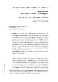 Introducción. Teoría de las normas y derecho penal / Alejandra Olave Albertini | Biblioteca Virtual Miguel de Cervantes
