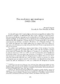 Des mudejares aux morisques (1492-1526) / Bernard Vincent | Biblioteca Virtual Miguel de Cervantes