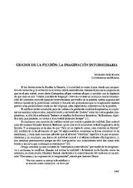 Grados de la ficción: la imaginación intermediaria / Sagrario Ruiz Baños  | Biblioteca Virtual Miguel de Cervantes