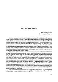 Ficción y filosofía  / Dora Sánchez García | Biblioteca Virtual Miguel de Cervantes