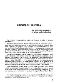 Ramón de Basterra / por Guillermo Díaz-Plaja | Biblioteca Virtual Miguel de Cervantes