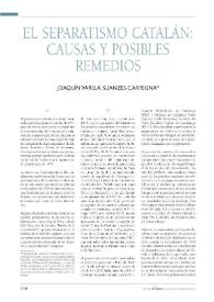 El separatismo catalán: causas y posibles remedios / Joaquín Varela Suanzes-Carpegna | Biblioteca Virtual Miguel de Cervantes