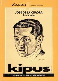 Kipus: Revista Andina de Letras y Estudios Culturales. Núm. 16, 2003 | Biblioteca Virtual Miguel de Cervantes
