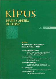 Kipus: Revista Andina de Letras y Estudios Culturales. Núm. 21, 2007 | Biblioteca Virtual Miguel de Cervantes