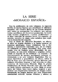 La serie "mosaico español" / Guillermo Díaz-Plaja | Biblioteca Virtual Miguel de Cervantes