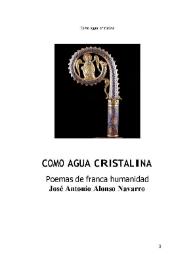 Como agua cristalina / José Antonio Alonso Navarro | Biblioteca Virtual Miguel de Cervantes