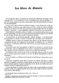 Los libros de "Ramón"  / María de las Nieves Pinillos | Biblioteca Virtual Miguel de Cervantes