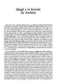 Hegel y la historia de América  / Germán Arciniegas | Biblioteca Virtual Miguel de Cervantes