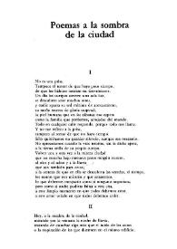 Poemas a la sombra de la ciudad  / Carlos Montemayor | Biblioteca Virtual Miguel de Cervantes