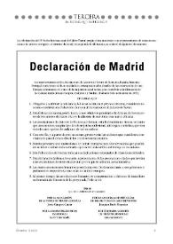 Declaración de Madrid / Jesús Campos García, Joaquim Paulo Nogueira, Gerd Natschinski y Suzana Lastreto | Biblioteca Virtual Miguel de Cervantes