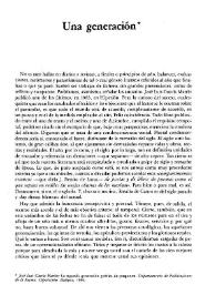 Una generación  / Eugenio Bueno  | Biblioteca Virtual Miguel de Cervantes