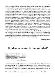 Pendencia contra la inmovilidad  / Arnoldo Liberman | Biblioteca Virtual Miguel de Cervantes