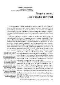 "Sangre y arena". Una tragedia universal / Isabel Barceló Chico | Biblioteca Virtual Miguel de Cervantes