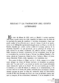 Selgas y la variación del gusto literario / Francisco Javier Díez de Revenga | Biblioteca Virtual Miguel de Cervantes