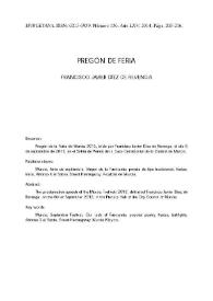 Pregón de feria (Murcia, 2013) / Francisco Javier Díez de Revenga | Biblioteca Virtual Miguel de Cervantes