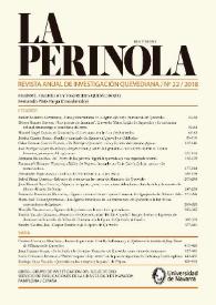 La Perinola : revista de investigación quevediana. Núm. 22, 2018 | Biblioteca Virtual Miguel de Cervantes