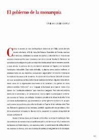 El gobierno de la monarquía / Emilio La Parra López | Biblioteca Virtual Miguel de Cervantes