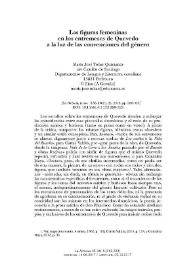 Las figuras femeninas en los entremeses de Quevedo a la luz de las convenciones del género  / María José Tobar Quintanar | Biblioteca Virtual Miguel de Cervantes