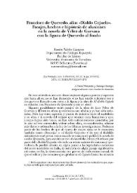 Francisco de Quevedo, alias "Diablo Cojuelo". Pasajes, hechos e hipótesis de alusiones en la novela de Vélez de Guevara con la figura de Quevedo al fondo  / Ramón Valdés Gázquez  | Biblioteca Virtual Miguel de Cervantes