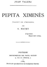 Pepita Jimenez / Juan Valera ; versione dallo spagnolo di Daniele Rubbi | Biblioteca Virtual Miguel de Cervantes