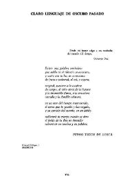 Claro lenguaje de oscuro pasado  / Pedro Tedde de Lorca | Biblioteca Virtual Miguel de Cervantes